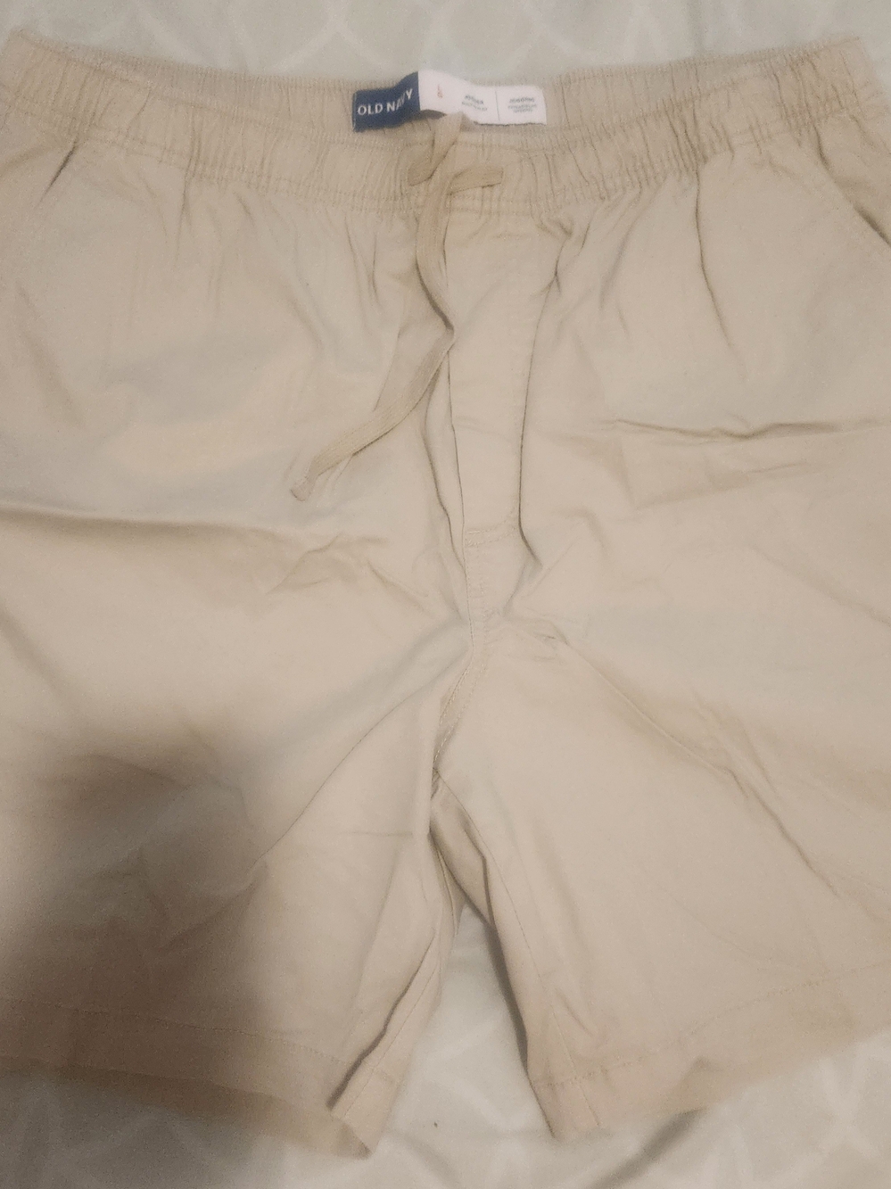 Old Navy Men's Khaki Elastic-Waist Drawstring Shorts
